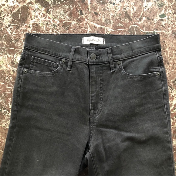 MADEWELL Tall 9” High Rise Distressed Skinny Jeans in Black Sea - Picture 8 of 12